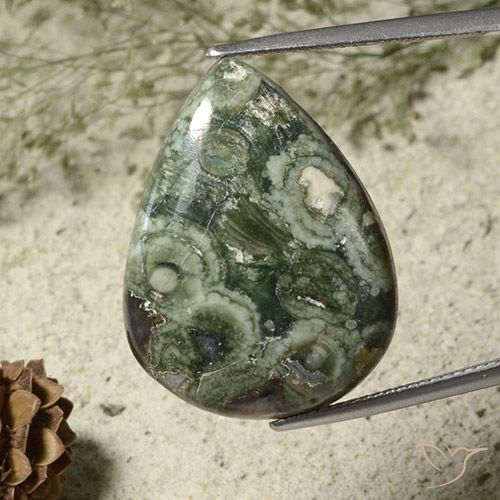 19.92ct 天然 マルチカラー 碧玉, 洋梨の形, オペーク