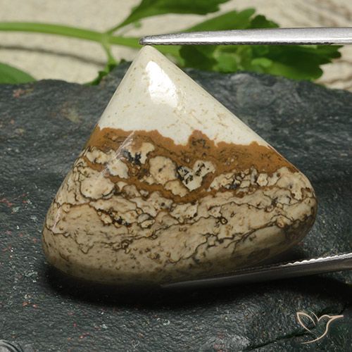 33.81ct 天然 マルチカラー 碧玉, 洋梨の形, オペーク