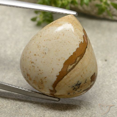 19.96ct 天然 マルチカラー 碧玉, 洋梨の形, オペーク