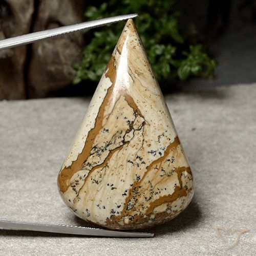 74.08ct 天然 マルチカラー 碧玉, 洋梨の形, オペーク