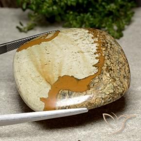 74.76カラットの天然マルチカラー碧玉、クッション、オペーク