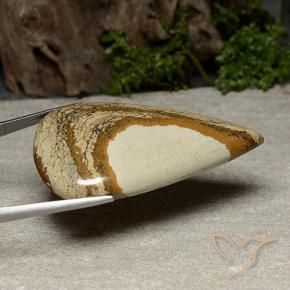 92.51カラットの天然マルチカラー碧玉、洋梨の形、オペーク