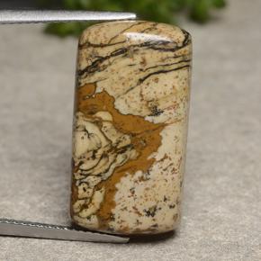 13.18カラットの天然マルチカラージャスパー（22.8×12.3 mm・クッションカット）