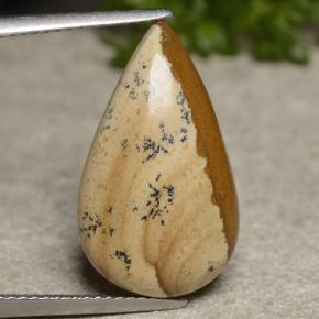 7.70カラットの天然マルチカラージャスパー（20.7×12.1 mm・洋梨の形）