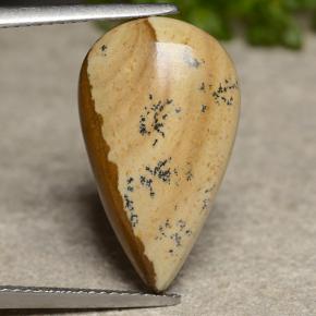 7.70カラットの天然マルチカラージャスパー（20.7×12.1 mm・洋梨の形）