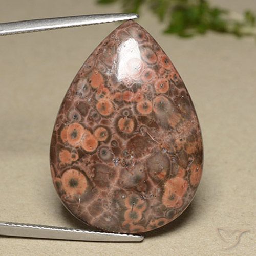 27.32ct 天然 マルチカラー 碧玉, 洋梨の形, オペーク