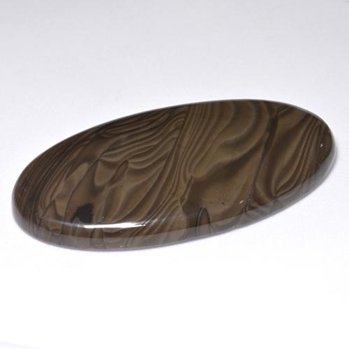 51.37カラットの天然ブラウン碧玉、オーバルカット、オペーク