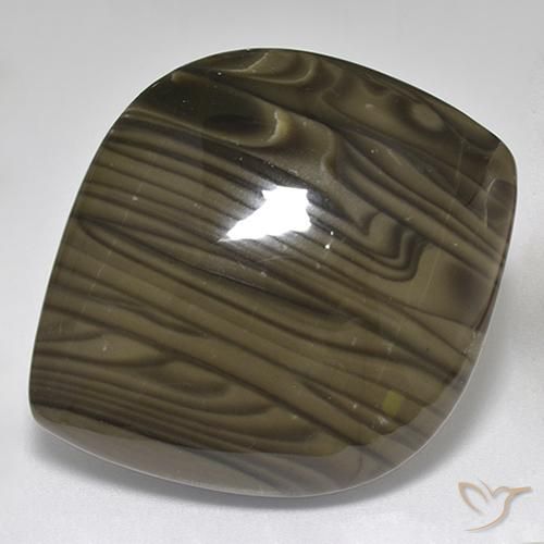 32.00ct 天然 ダークチョコレートブラウン 碧玉, ファンシー, オペーク