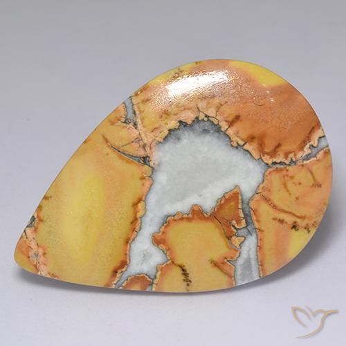 33.48ct 天然 マルチカラー 碧玉, 洋梨の形, オペーク