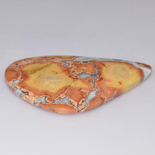 41.91カラットの天然マルチカラー碧玉、ファンシーシェイプ、オペーク