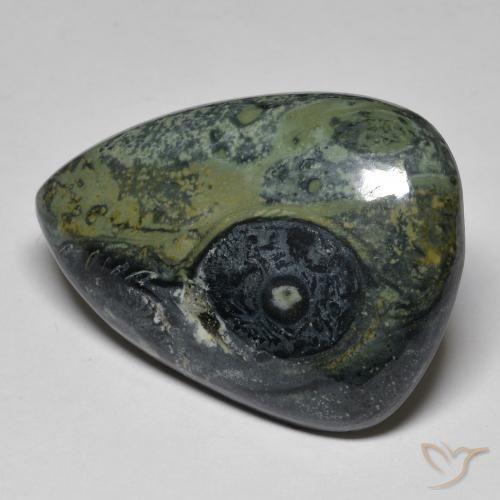 32.43ct 天然 マルチカラー 碧玉, 洋梨の形, オペーク