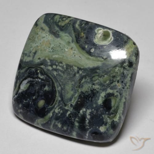 34.50ct 天然 マルチカラー 碧玉, クッション, オペーク
