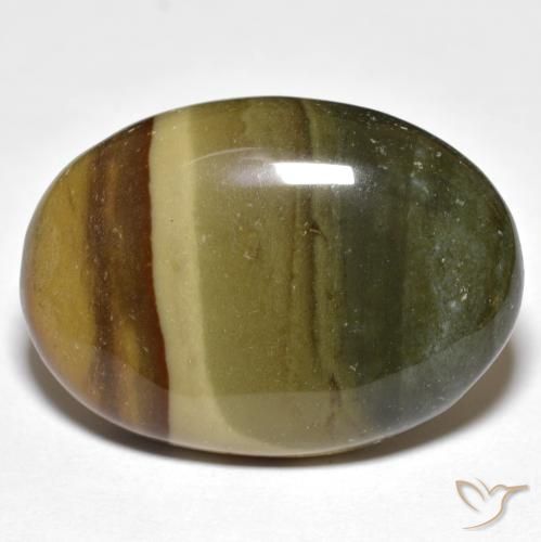 22.93ct 天然 マルチカラー 碧玉, 楕円形, オペーク