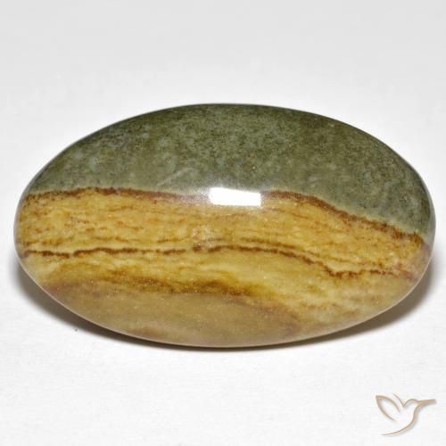 23.89ct 天然 マルチカラー 碧玉, 楕円形, オペーク