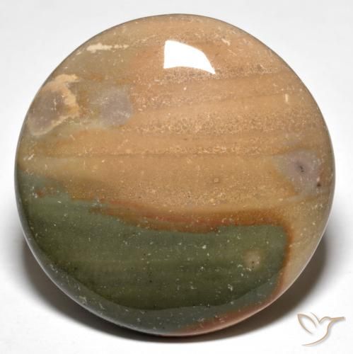 50.10ct 天然 マルチカラー 碧玉, ラウンド, オペーク