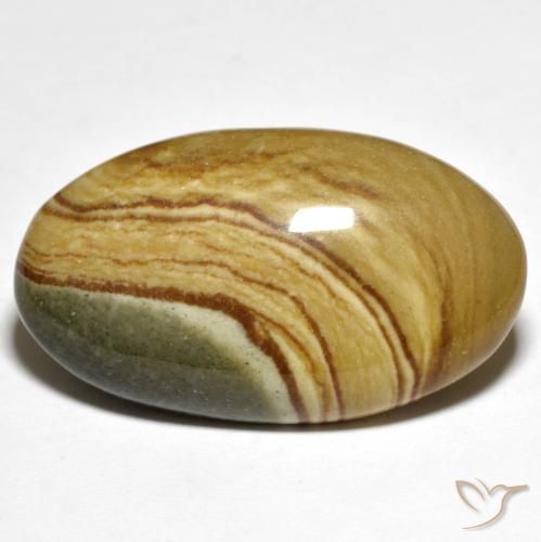 24.75ct 天然 マルチカラー 碧玉, 楕円形, オペーク