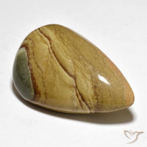 37.78ct 天然 マルチカラー 碧玉, 洋梨の形, オペーク