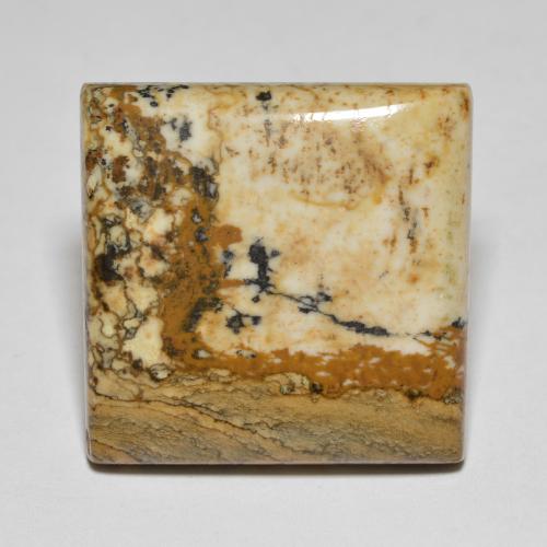 27.66カラットの天然マルチカラージャスパー（22.4×21.8 mm・四角）