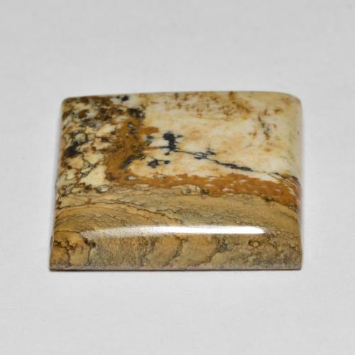 27.66カラットの天然マルチカラージャスパー（22.4×21.8 mm・四角）
