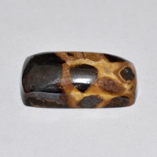 6.94カラットの天然マルチカラージャスパー（15.3×8.6 mm・クッションカット）