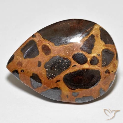 19.79ct 天然 マルチカラー 碧玉, 洋梨の形, オペーク