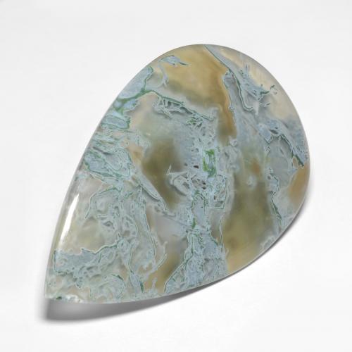 50.95カラットの天然マルチカラージャスパー（46.8×30.6 mm・洋梨の形）