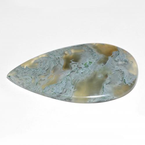 50.95カラットの天然マルチカラージャスパー（46.8×30.6 mm・洋梨の形）