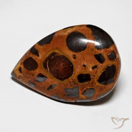 15.69ct 天然 マルチカラー 碧玉, 洋梨の形, オペーク