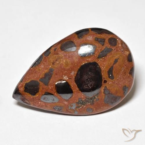 16.44ct 天然 マルチカラー 碧玉, 洋梨の形, オペーク