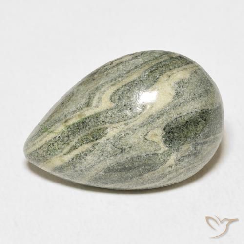 16.13ct 天然 マルチカラー 碧玉, 洋梨の形, オペーク