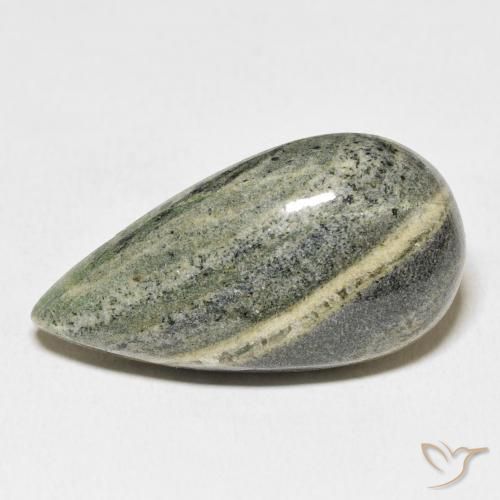 25.49ct 天然 マルチカラー 碧玉, 洋梨の形, オペーク