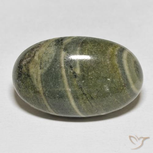 24.46ct 天然 マルチカラー 碧玉, 楕円形, オペーク