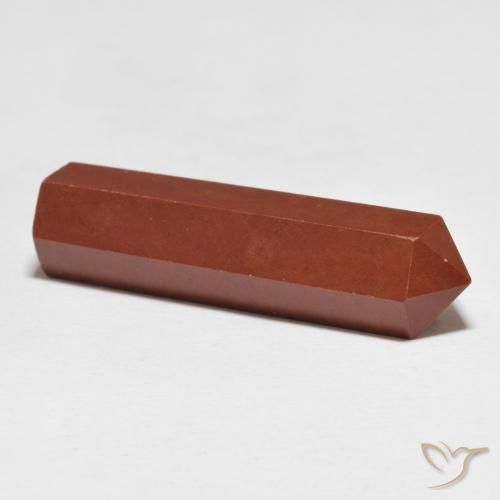 21.67カラットの天然シナモンブラウン碧玉、ファンシーシェイプ、オペーク