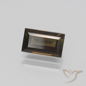 1.59カラットの天然ダークブラウン穀物ルピン、バゲット、VVS-VS