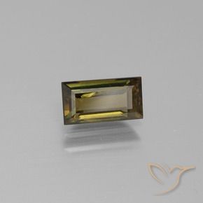 1.03カラットの天然緑ががかったブラウン穀物ルピン、バゲット、VS-SI