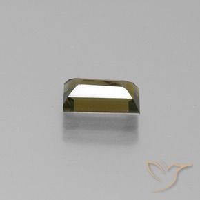 1.03カラットの天然緑ががかったブラウン穀物ルピン、バゲット、VS-SI