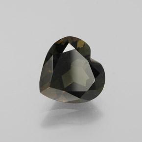 2.50カラットの天然ダークグリーン穀物ルピン、ハート型、VVS-VS