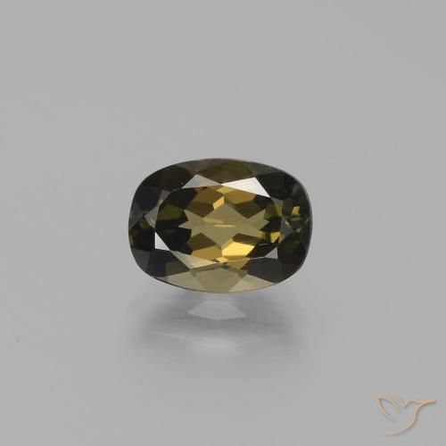 1.78ct 天然 緑ががかったブラウン 穀物ルピン, クッション, VS