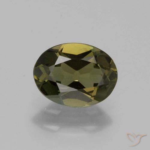 1.09ct 天然 緑ががかったブラウン コーネルピン, 楕円形, VS