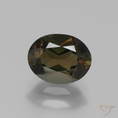 1.20ct 天然 緑ががかったブラウン コーネルピン, 楕円形, VVS-VS