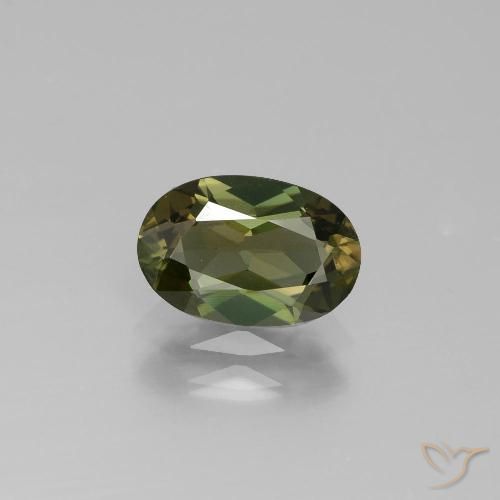 1.55ct 天然 グリーンがかったゴールデンブラウン コーネルピン, 楕円形, VS-SI
