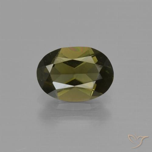 1.14ct 天然 緑ががかったブラウン コーネルピン, 楕円形, VVS-VS
