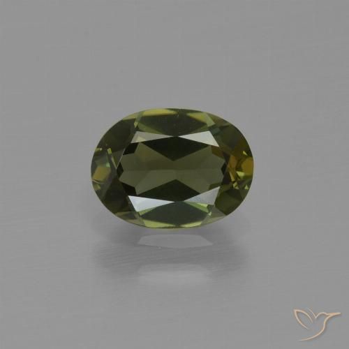 1.00ct 天然 ダークブラウン 穀物ルピン, 楕円形, VVS