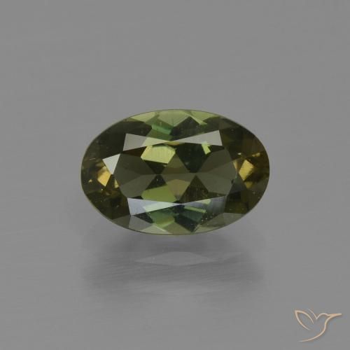 1.35ct 天然 緑ががかったブラウン 穀物ルピン, 楕円形, VS
