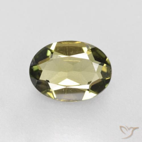 0.82ct 天然 緑ががかったブラウン 穀物ルピン, 楕円形, VS