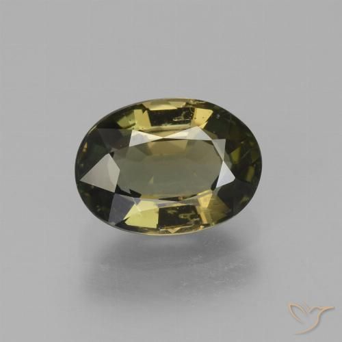 1.85ct 天然 緑ががかったブラウン 穀物ルピン, 楕円形, VS