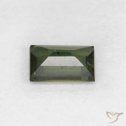 0.44カラットの天然フォレストグリーン穀物ルピン、バゲット、VS