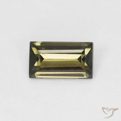 0.35ct 天然 ライトグリーン コーネルピン, バゲット, VVS-VS