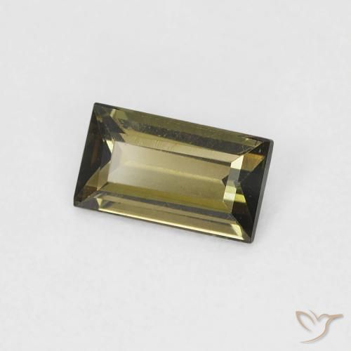 0.35カラットの天然ライトグリーン穀物ルピン、バゲット、VVS-VS