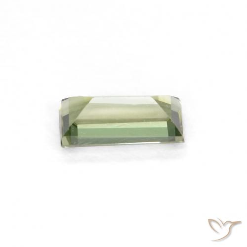 0.31カラットの天然Medium Light Green穀物ルピン、バゲット、VVS-VS